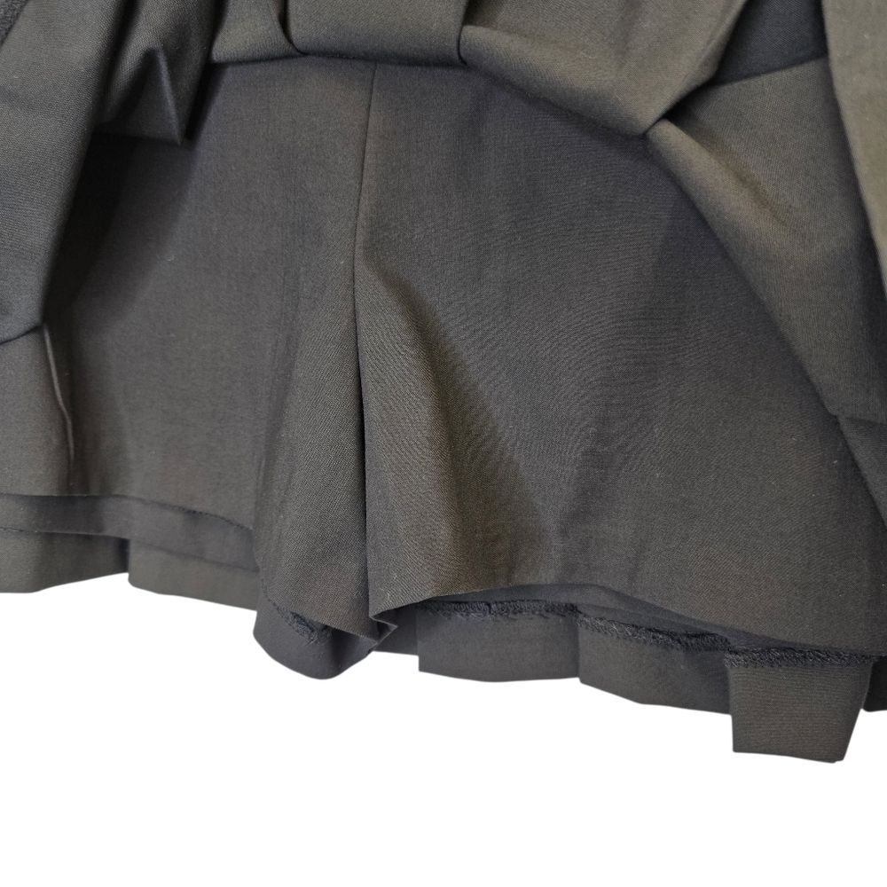 NWT Zara Womens M Box Pleated A-Line Belt Buckled Mini Skort 3067/538/800 Black - Picture 5 of 15